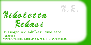 nikoletta rekasi business card